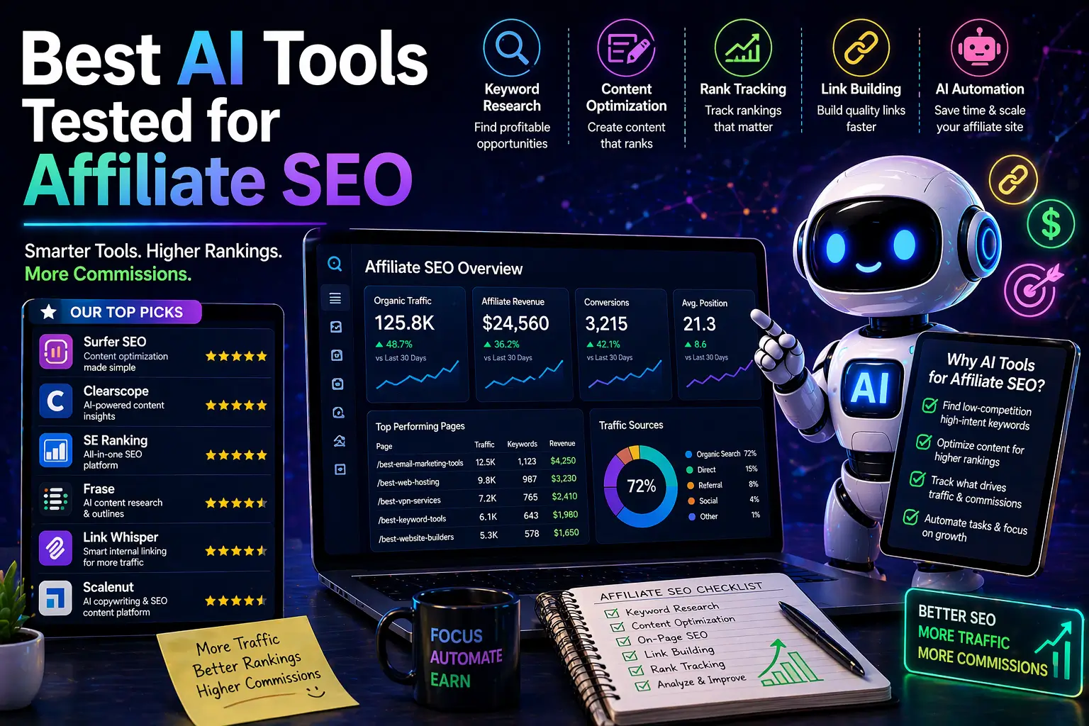 Best AI Tools Tested for Affiliate SEO