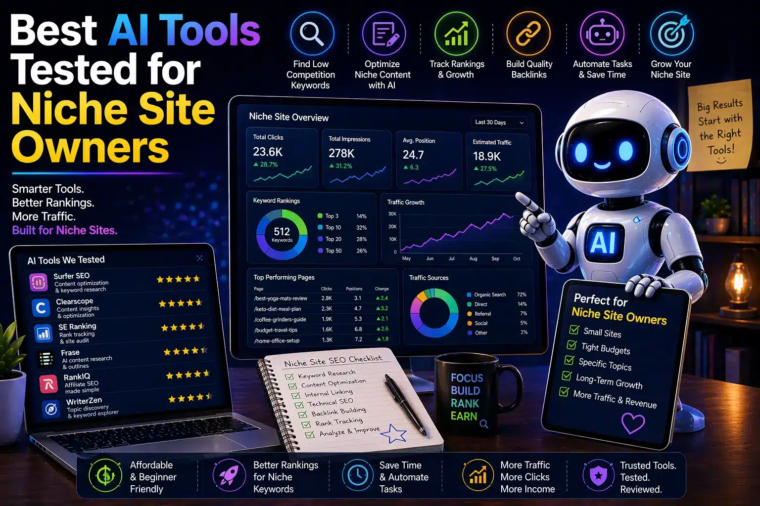 Best AI Tools Tested for Niche Site Owners