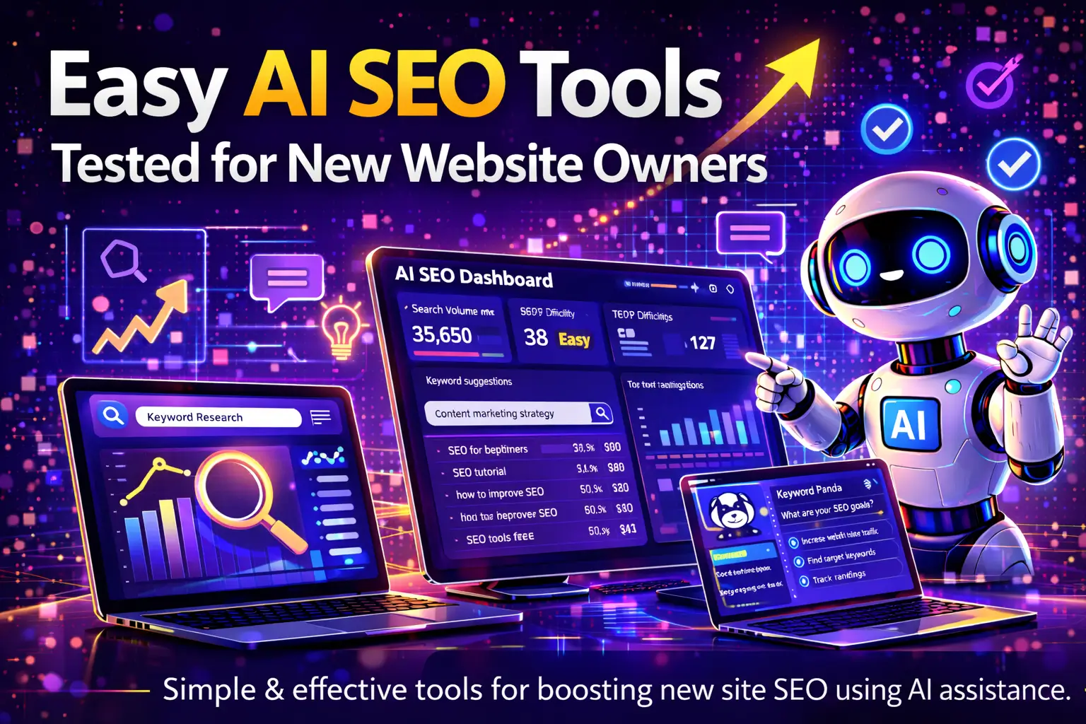 Easy AI SEO Tools Tested for New Website Owners
