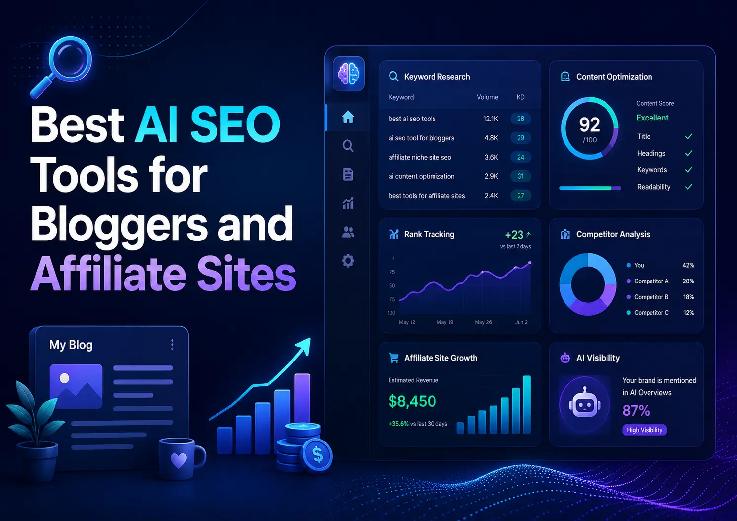 Best AI SEO Tools Tested for Bloggers and Affiliate Sites