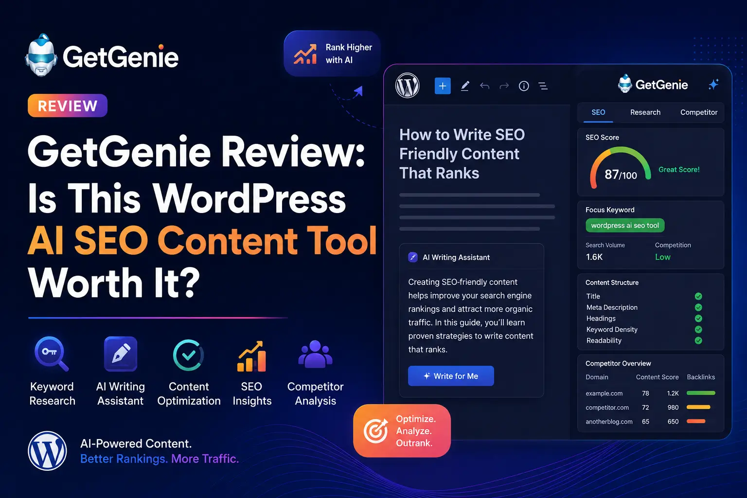GetGenie Review: Is This WordPress AI SEO Content Tool Worth It?