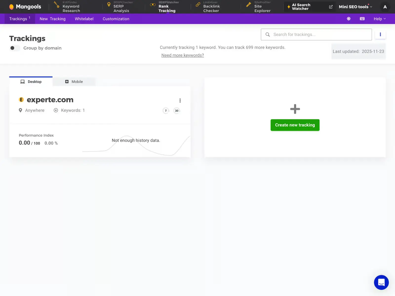 SERPWatcher: Rank Tracking