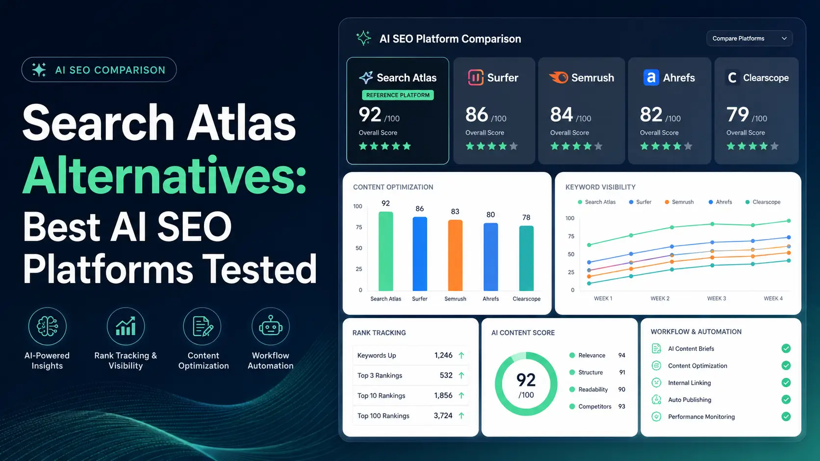 Search Atlas Alternatives: Best AI SEO Platforms Tested